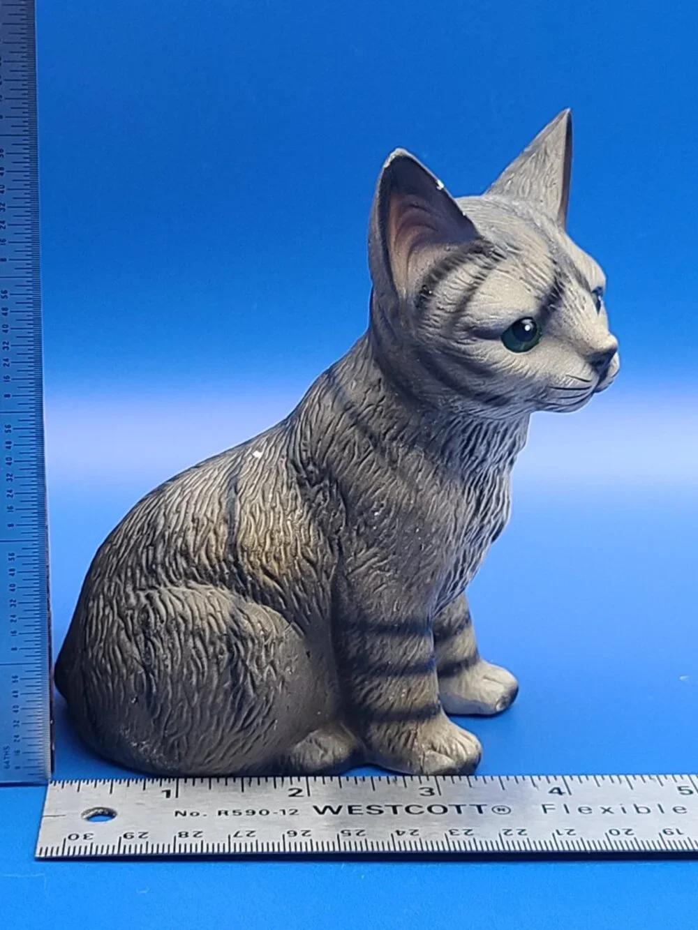 Lefton Vintage 1985 Grey Striped Tiger Tabby Cat Figurine 04846 5